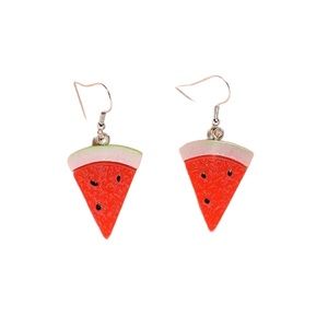 Watermelon Slice Acrylic Drop Earrings